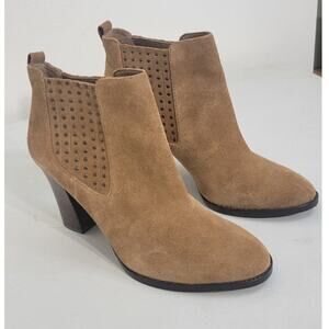 Antonio Melani Booties Womens Size 10 Suede Studded Boho Cottagecore Sleek New